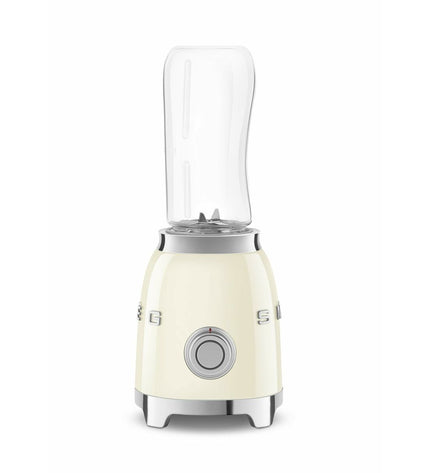 Smeg Crème mixer with 300W motor and 600ml capacity, compact small kitchen appliance in white with stainless steel beaters