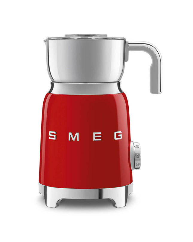 Smeg Mini-Opklopper en Schuimer compact electric kitchen appliance with stainless steel finish for beating and frothing.