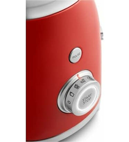 Smeg BLF03RDEU Rood 800W compact kitchen mixer with 1.5L capacity, red electric appliance for baking and cooking tasks