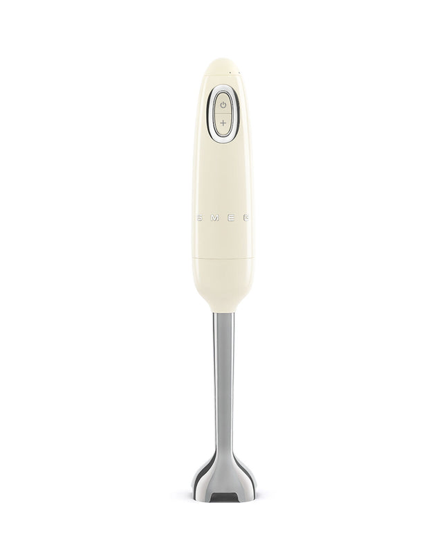Smeg HBF03CREU multifunctional hand blender with accessories, 700W, in cream color, ideal for kitchen and home cooking tasks.
