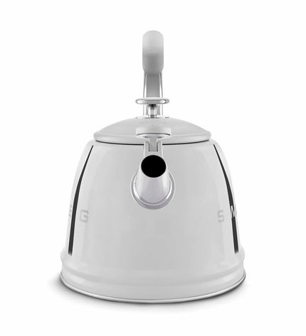 Smeg WKF01SS grey 2.3L teapot for home and kitchen, designed for brewing tea and hot water, with sleek modern appearance.