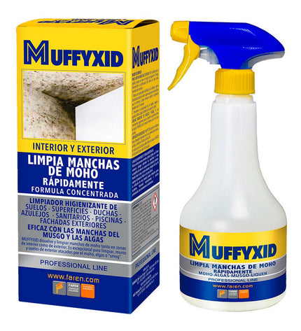 Faren Muffycid 500 ml anti-vochtigheid en schimmelverwijderaar met actief chloor voor huis en schoonmaak.