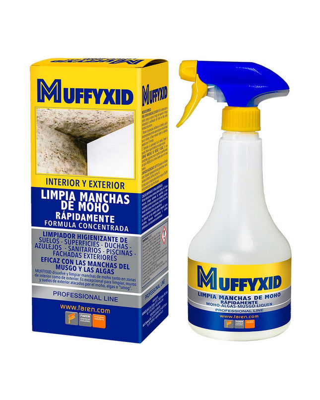 Faren Muffycid 500 ml anti-vochtigheid en schimmelverwijderaar met actief chloor voor huis en schoonmaak.