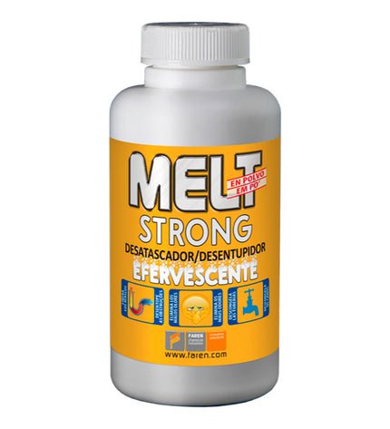 Faren Plunjer Melt Strong Bruisend Zuurvrij 600g cleaning product for household and kitchen use, in a white plastic bottle