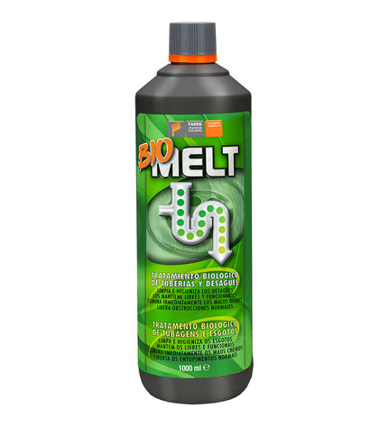 Faren Plunjer Bio Melt 1L, a household cleaning product with a white bottle and blue cap for kitchen and home cleaning.