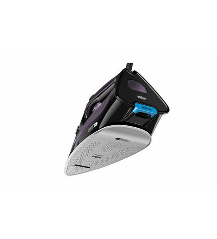 Braun SI9661VI steam iron with 3100W power, shown with water tank and sleek design for home ironing tasks.