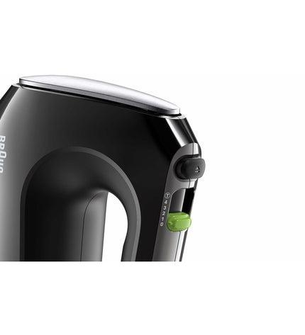 Black Braun HM2110BK blender and dough mixer with 500W motor, compact kitchen appliance for mixing and blending tasks