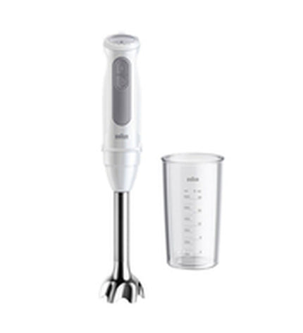 Braun MultiQuick 5 MQ 50001 M hand blender with 1000W power, white color, shown with blending attachments.