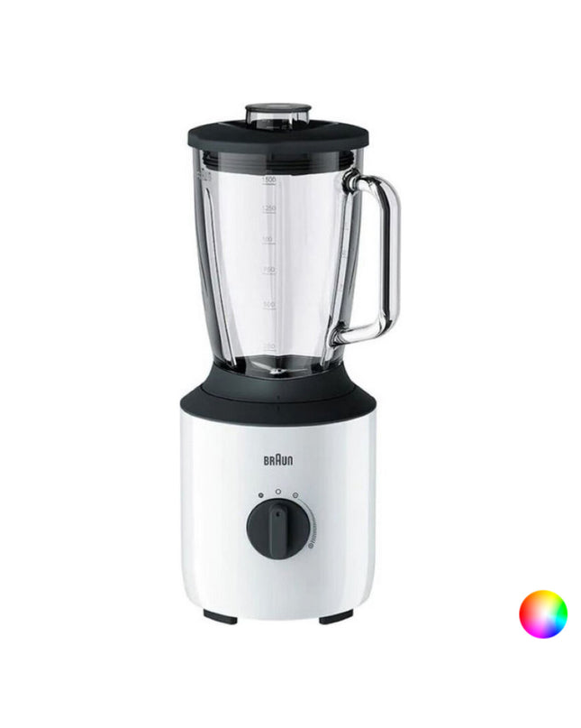 Braun JB3150 black 1.5L 800W hand mixer with beaters, compact kitchen appliance for mixing and blending.