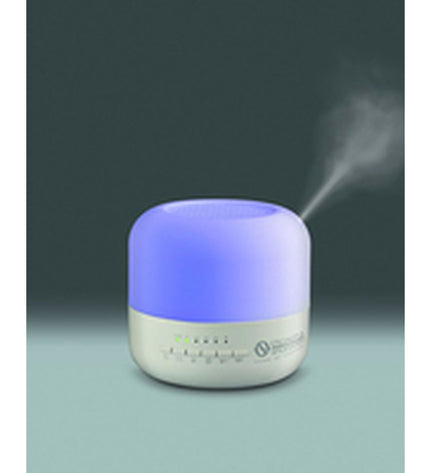 Portable Olimpia Splendid Astomi Sound air humidifier with 400 ml water tank, suitable for home and kitchen use.