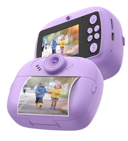 Celly KIDSCAMPRINTVL toy digital camera for kids, colorful plastic electronic toy camera with printing feature, suitable for children