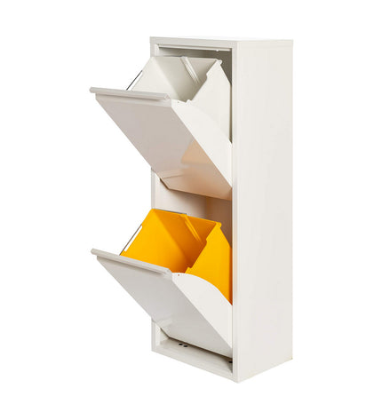 Jobgar recycling prullenbak with 2 drawers, kitchen storage bin for waste separation and organization.