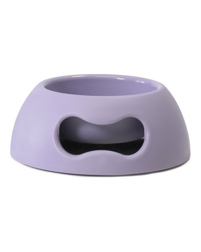 United Pets Pappy dog food bowl in purple, 2.2L, made of durable polypropylene, suitable for feeding dogs.