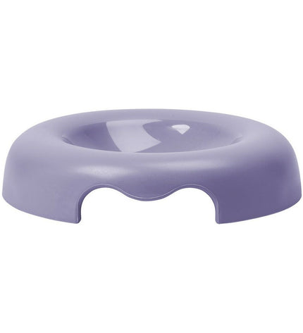 United Pets Kitty Lila cat food bowl, 18 cm, blue plastic dish for feeding cats, with a simple round design and raised rim.
