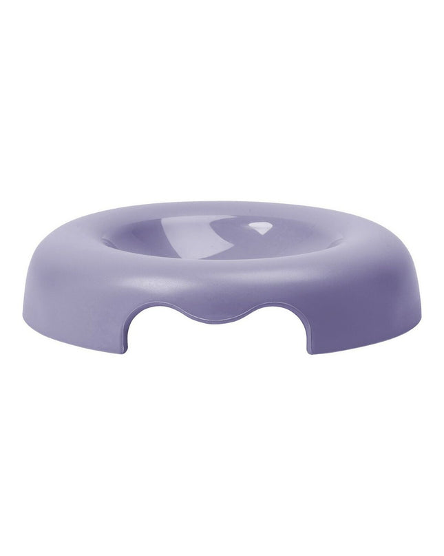 United Pets Kitty Lila cat food bowl, 18 cm, blue plastic dish for feeding cats, with a simple round design and raised rim.