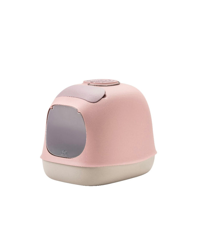 United Pets roze kattenbed, 40x50 cm, soft fabric with plush interior, designed for comfort and cozy rest for cats.
