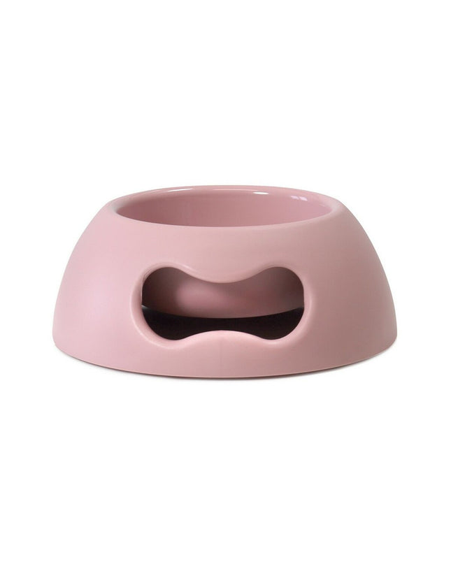 Pink 350ml United Pets Pappy dog feeding bowl made of durable polypropylene, designed for pets and suitable for dogs.