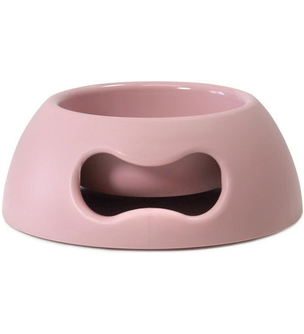 Pink United Pets Pappy dog feeding bowl made of durable polypropylene, 2.2L capacity, for feeding and watering dogs.