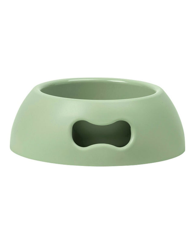 Green United Pets Pappy dog feeding bowl made of durable polypropylene, 2.2L capacity, suitable for dog food or water.