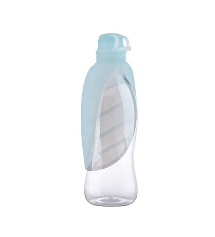 United Pets Leaf Up aquamarine water automaat for small animals, with a clear water container and green leaf design.