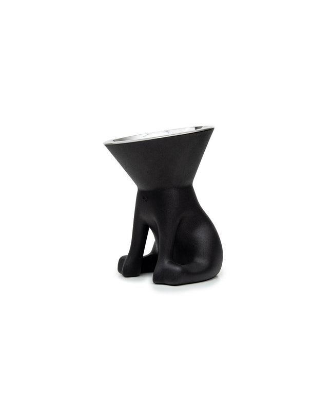 United Pets Up Elisabeth dog feeding bowl in black stainless steel and polyethylene, 1-liter capacity, suitable for pets.
