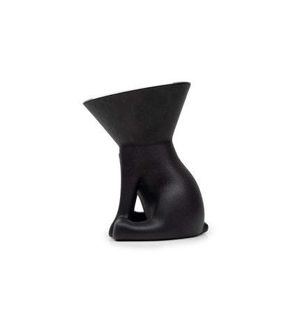 United Pets Up Elisabeth dog food bowl in black stainless steel and polyethylene, 1-liter capacity, suitable for dogs.