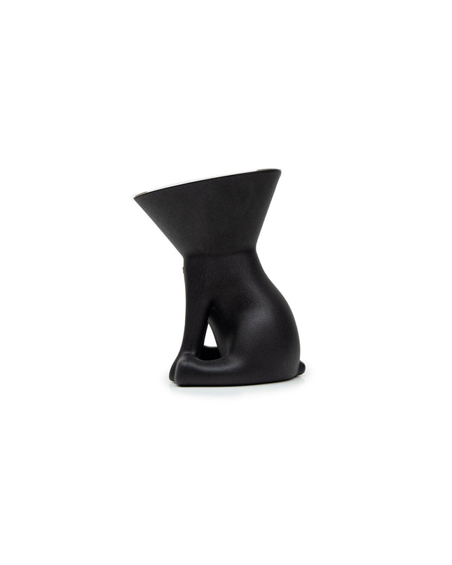 United Pets Up Elisabeth dog food bowl in black stainless steel and polyethylene, 1-liter capacity, suitable for dogs.