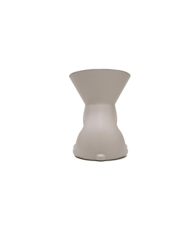United Pets Up Elisabeth dog feeder in gray, stainless steel and polyethylene, 1-liter capacity, designed for pet feeding.
