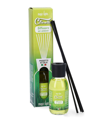 Magic Lights citronella air freshener in 125 ml bottle, ideal for home decor and kitchen use, with a fresh citrus scent.