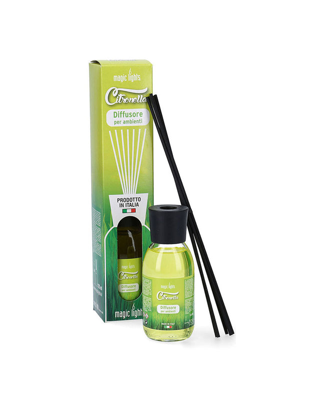 Magic Lights citronella air freshener in 125 ml bottle, ideal for home decor and kitchen use, with a fresh citrus scent.