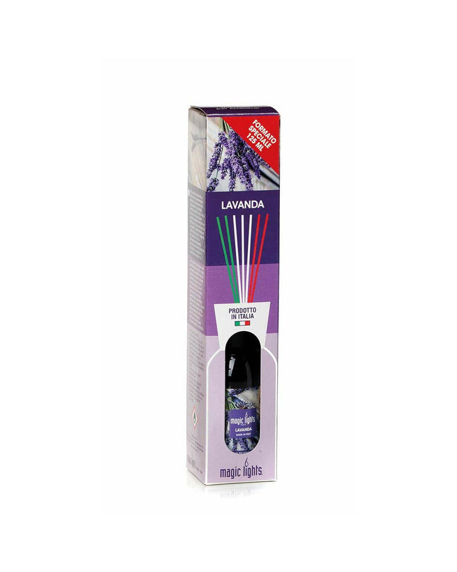 Lavender scented Magic Lights Parfum Sticks in a 125 ml bottle, ideal for home decor and creating a fragrant atmosphere.