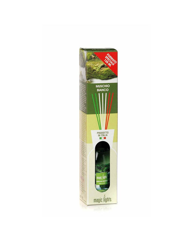 Magic Lights Luchtverfrisser Mikado 125 ml in een decoratieve fles, geschikt voor huis en koken, met kleurrijke design en verfrissende geur