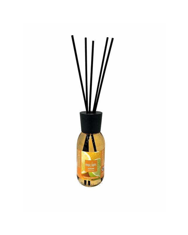 Magic Lights Mikado citrus-scented air freshener bottle, 125 ml, used for home decor and kitchen freshness.