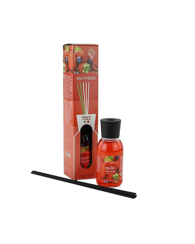 Magic Lights Mikado luchtverfrisser in rode vruchten, 125 ml, huisdecoratie en geurolie voor frisse kamers