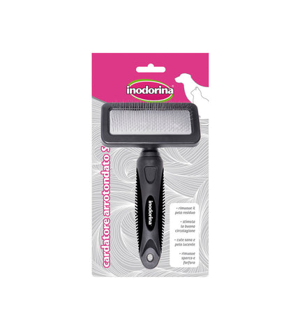 Inodorina Rugkammen borstel for dogs, small size, showing the grooming brush with bristles for pet hair grooming.