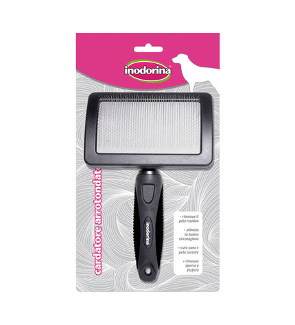 Inodorina Rugkammen borstel for dogs, a large grooming brush with ergonomic handle, designed for detangling and grooming pets.