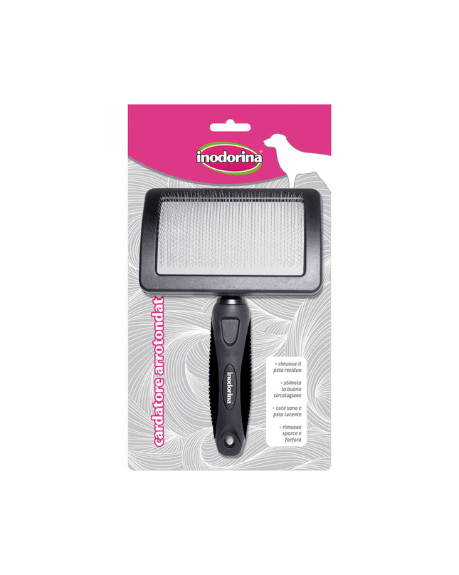 Inodorina Rugkammen borstel for dogs, a large grooming brush with ergonomic handle, designed for detangling and grooming pets.