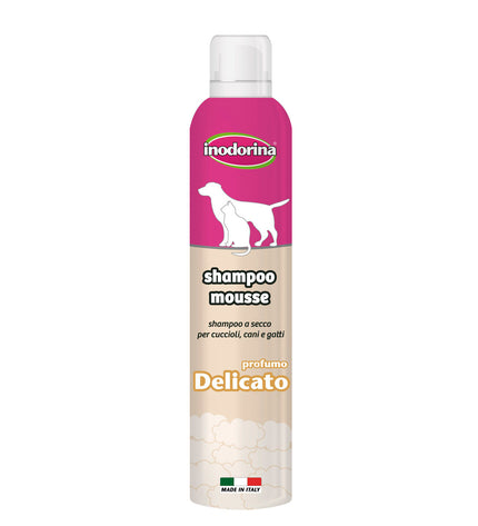 Inodorina Vanille dog shampoo 300 ml bottle with soft finish, dog grooming product for gentle cleaning and soothing scent