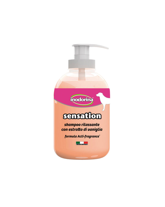 Inodorina Vanille dog shampoo in 300 ml bottle, featuring a clean and gentle formula for dogs' grooming.