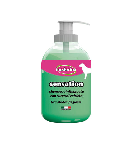 Inodorina dog shampoo 300 ml bottle with label, designed for pet grooming and cleaning dogs.