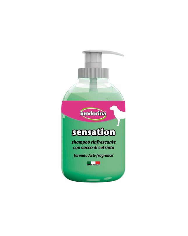 Inodorina dog shampoo 300 ml bottle with label, designed for pet grooming and cleaning dogs.
