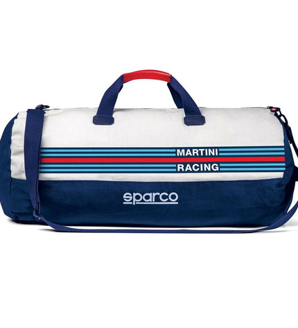 Sparco Martini Racing 55L sports and outdoor duffel bag with racing design and bold logo, perfect for fans and sports enthusiasts.