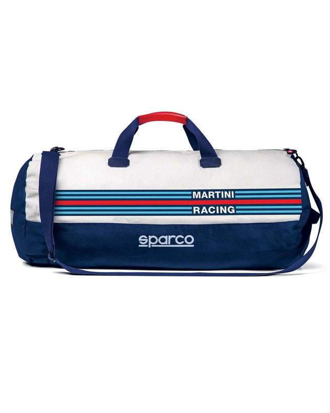 Sparco Martini Racing 55L sports and outdoor duffel bag with racing design and bold logo, perfect for fans and sports enthusiasts.
