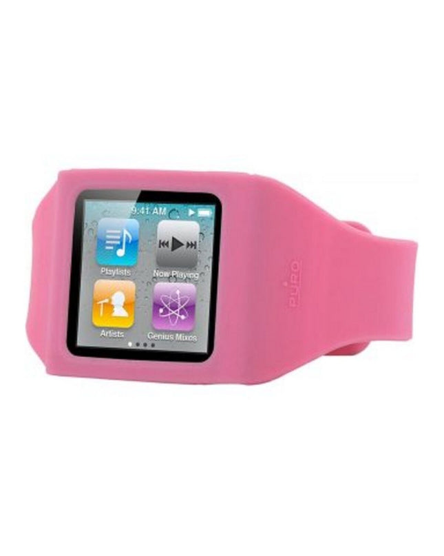 Pink Muvit iPod Nano 6G protective case, designed for outdoor use, shown on a white background.