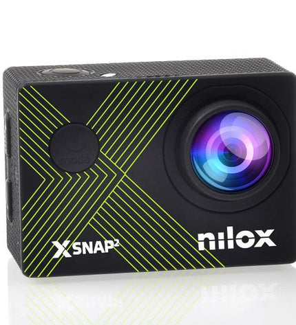 Nilox Nilox NXACXSNAP2YL outdoor sport electronic device with yellow accents, shown in close-up view.