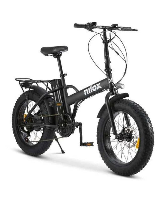Nilox X5 PRO electric bike in black with 20-inch wheels, 250W motor, 10000mAh battery, suitable for sport and outdoor cycling.
