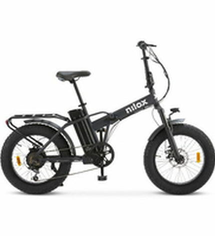 Black Nilox X8 PRO electric bike with 20-inch wheels, 250W motor, suitable for sport and outdoor cycling.