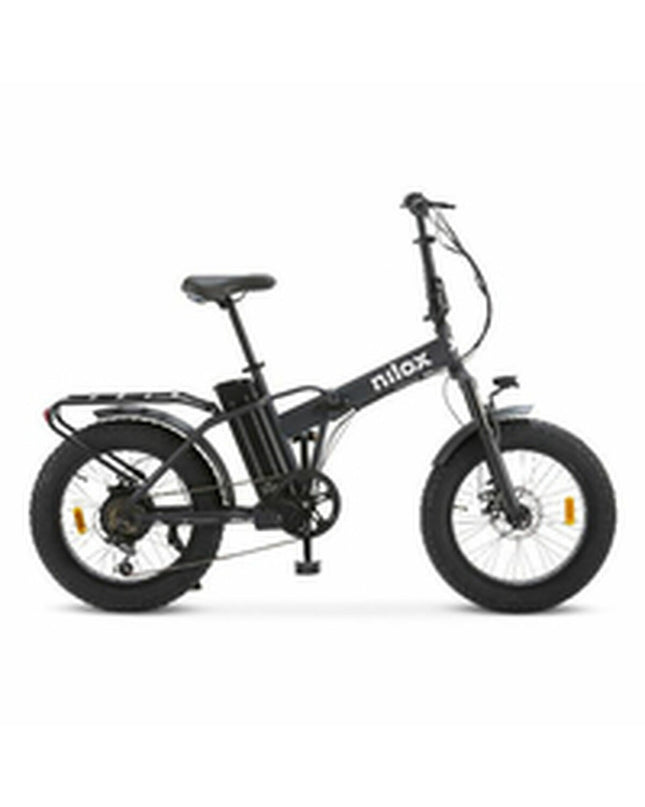 Black Nilox X8 PRO electric bike with 20-inch wheels, 250W motor, suitable for sport and outdoor cycling.