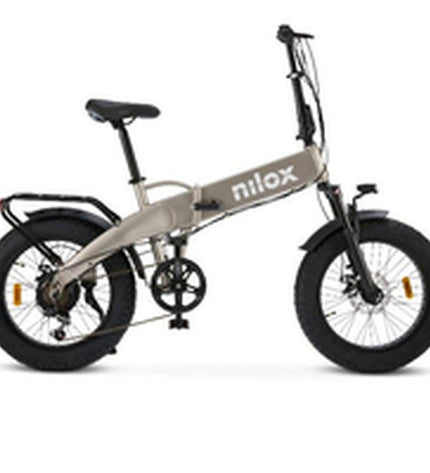 Nilox NXEBX10GR electric bike in gray with 20-inch wheel, 250W motor, and 13000mAh battery, suitable for outdoor cycling.