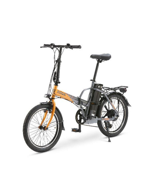 Nilox J1 PRO black electric bike with 20-inch wheels, 250W motor, designed for sport and outdoor cycling.